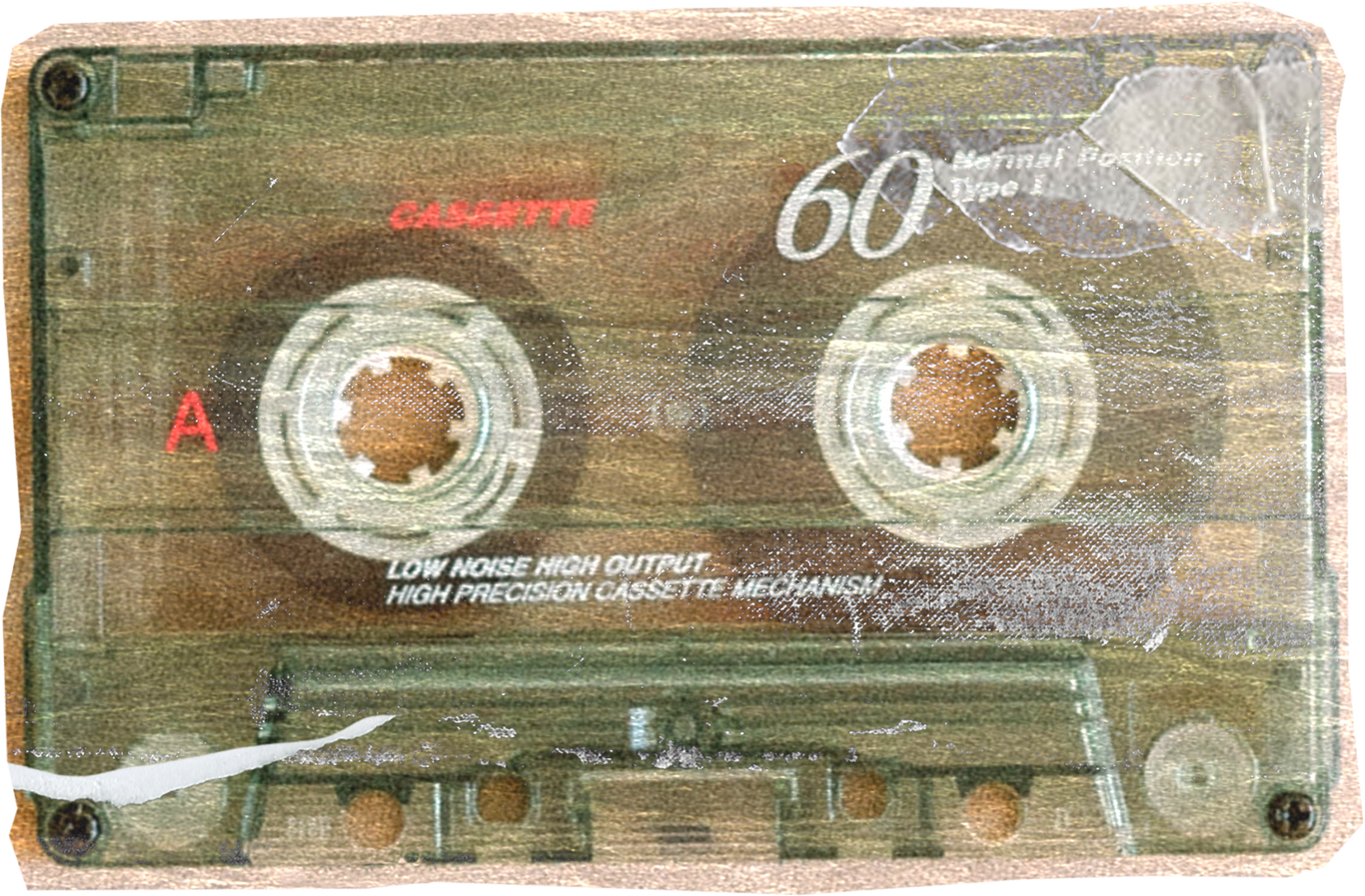 Vintage Feminine Romantic Cassette Tape Cutout